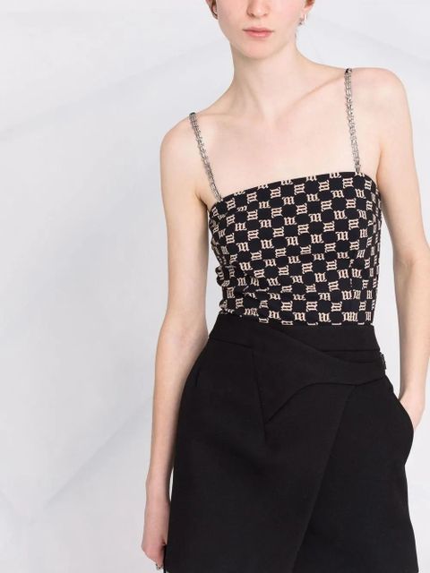 MISBHV monogram-print tank top - Black