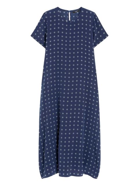 Weekend Max Mara printed silk midi dress - Blue - zdjęcie produktu nr 1