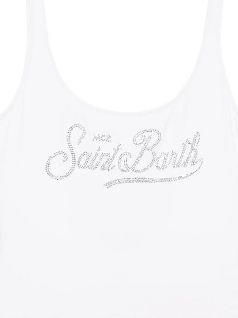 MC2 Saint Barth Lora logo swimsuit - White