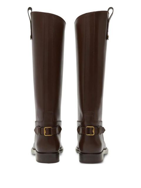 Burberry Cavalier equestrian-knight calf leather boots - Brown