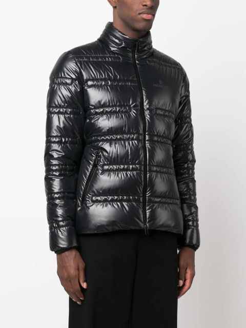 Moncler logo-print padded jacket - Black
