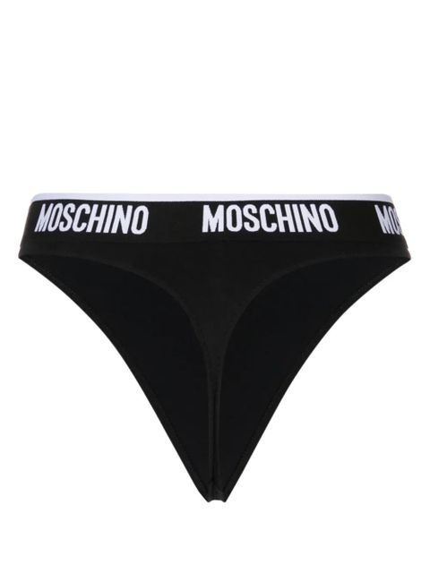 Moschino logo-waistband stretch-cotton briefs - Black - zdjęcie produktu nr 2