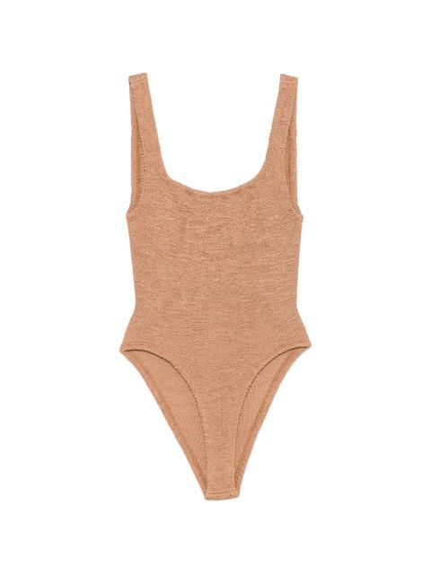 Hunza G crinkle-effect square-neck swimsuit - Neutrals - zdjęcie produktu nr 1