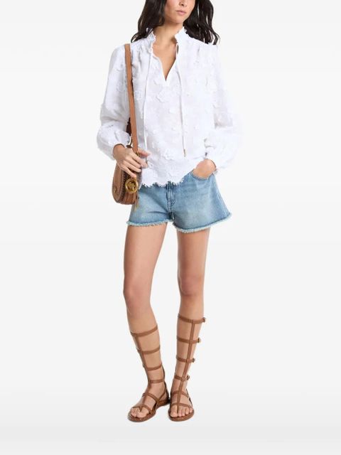 Michael Kors embroidered ruffled blouse - White - zdjęcie produktu nr 1