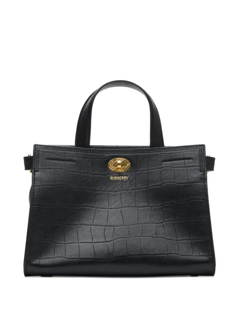 Burberry Cotswolds crocodile-effect mini tote bag - Black - zdjęcie produktu nr 1