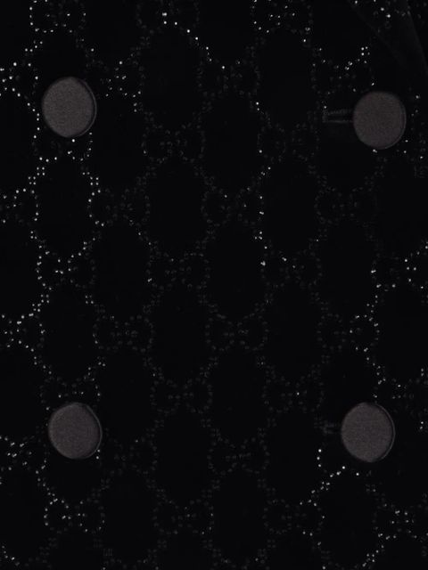 Gucci crystal-embellished velvet blazer - Black