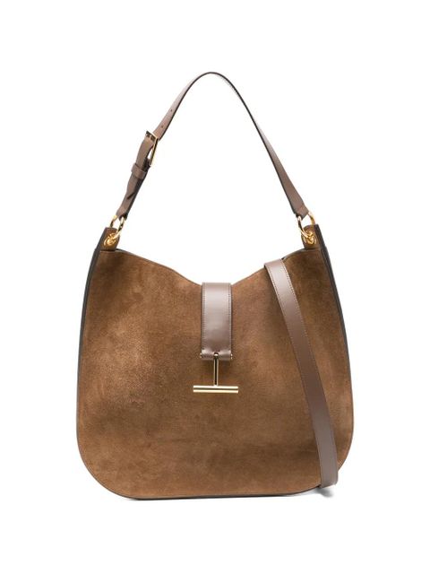 TOM FORD large T-signature shoulder bag - Brown - zdjęcie produktu nr 1