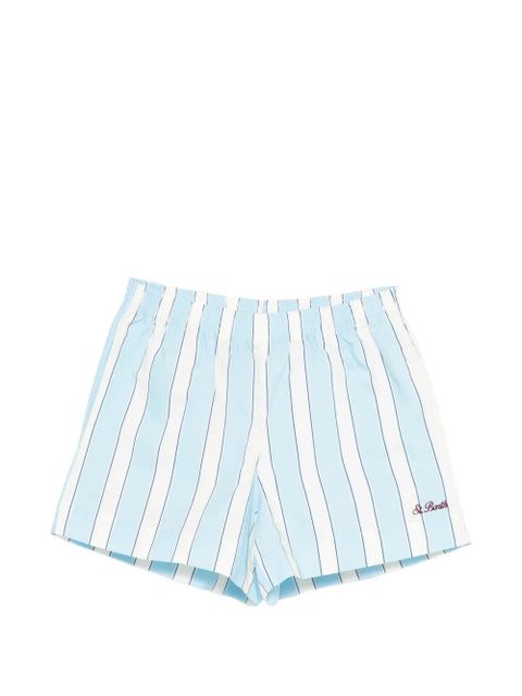 MC2 Saint Barth striped embroidered-logo shorts - Blue - zdjęcie produktu nr 1