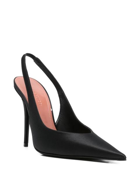 Amina Muaddi Anok pointed slingback pumps - Black - zdjęcie produktu nr 2