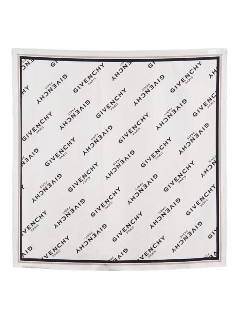Givenchy Shadow logo-printed scarf - White