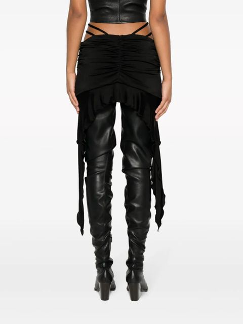 MISBHV cut-out asymmetric ruched miniskirt - Black