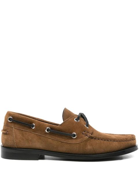 Aeyde suede lace-up boat shoes - Brown - zdjęcie produktu nr 1