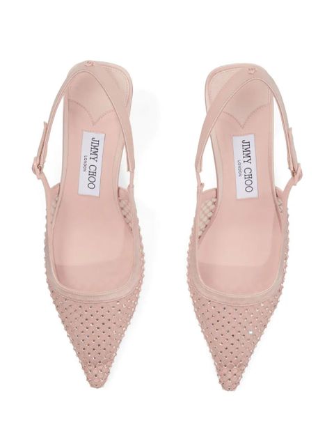 Jimmy Choo 50mm Amel crystal-embellished pumps - Pink