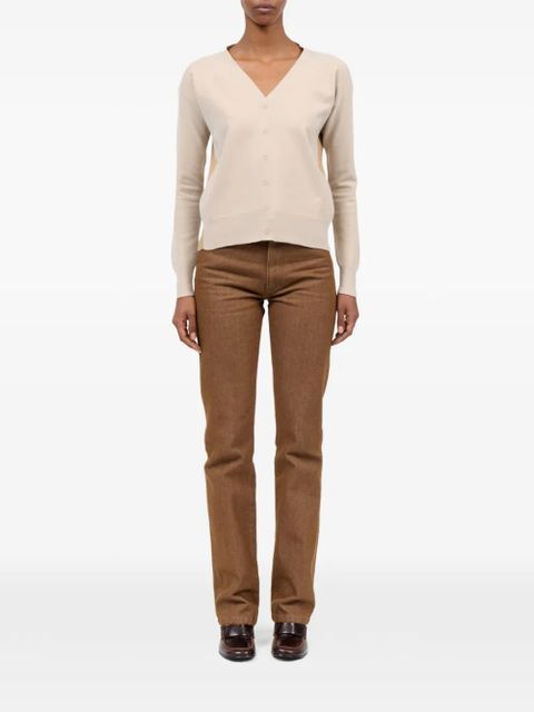 MM6 Maison Margiela V-neck buttoned cardigan - Neutrals - zdjęcie produktu nr 2