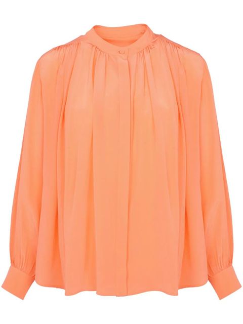 Yves Salomon pleated silk shirt - Green - zdjęcie produktu nr 1