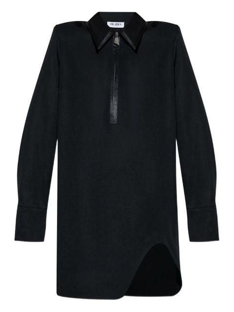 The Attico zip-front mini shirt dress - Black - zdjęcie produktu nr 1