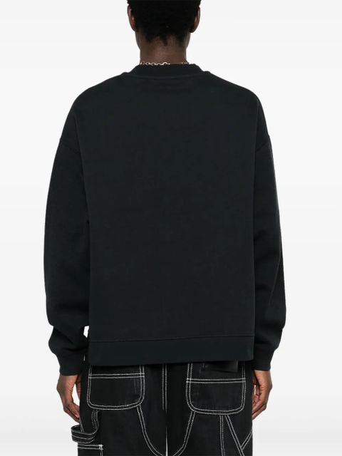 Moncler rubberised-logo panelled sweatshirt - Blue