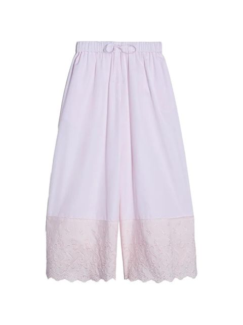 Simone Rocha lace-trim trousers - Pink - zdjęcie produktu nr 1