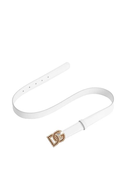 Dolce & Gabbana embellished-logo belt - White - zdjęcie produktu nr 2