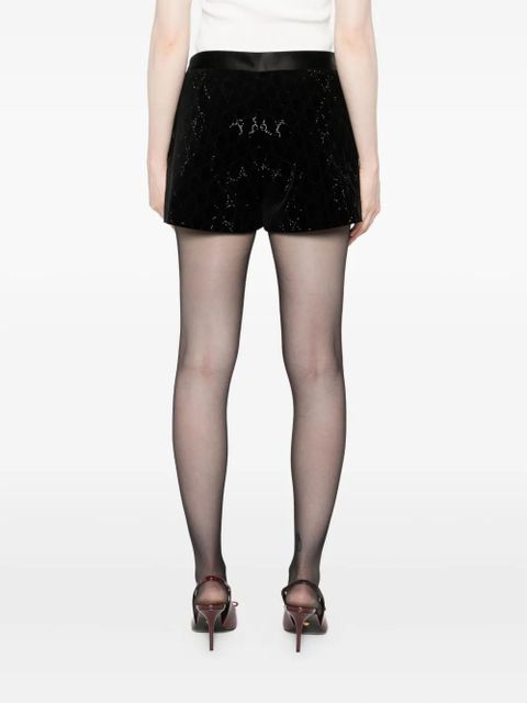 Gucci monogram-glitter shorts - Black
