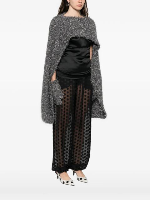 Moschino metallic crop top - Grey