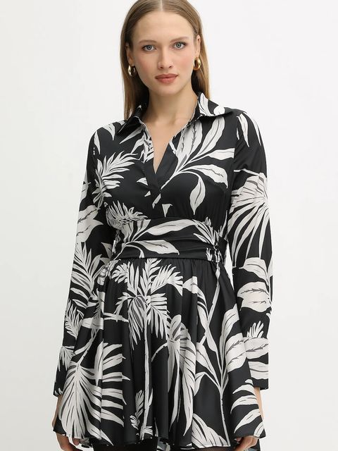 Guess sukienka CONCETTA kolor czarny mini rozkloszowana W5YK00 WF1T2 - zdjęcie produktu nr 1