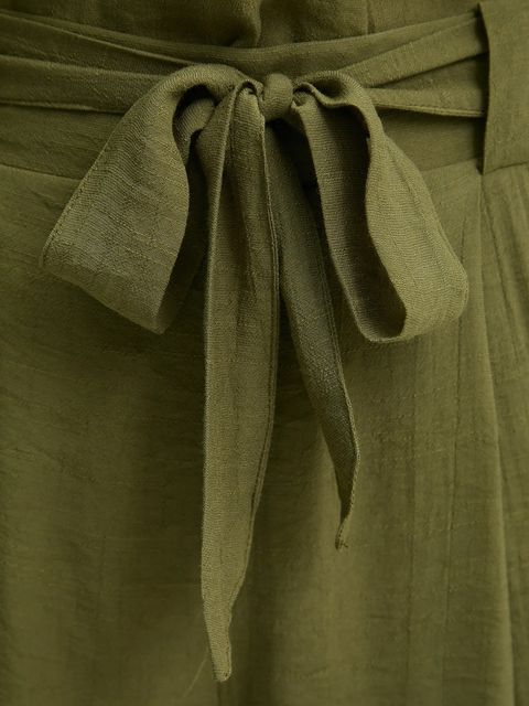 Answear.LAB spodnie damskie kolor zielony szerokie high waist