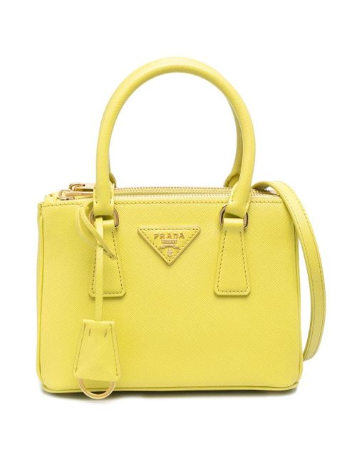 Prada mini Galleria saffiano leather bag - Yellow - zdjęcie produktu nr 1