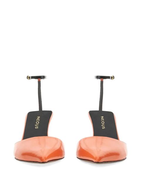NEOUS leather heeled pumps - Orange - zdjęcie produktu nr 2