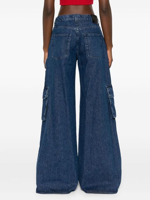 Off-White wide-leg cargo jeans - Blue
