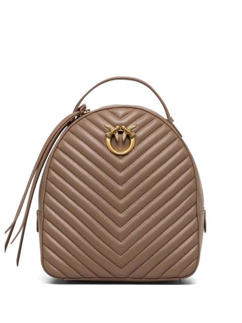 PINKO Love chevron backpack - Brown - zdjęcie produktu nr 1