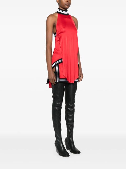 Off-White satin mini dress - Red