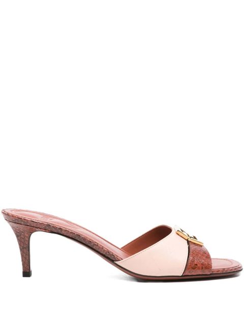 FENDI 65mm FFold heeled sandals - Brown - zdjęcie produktu nr 1
