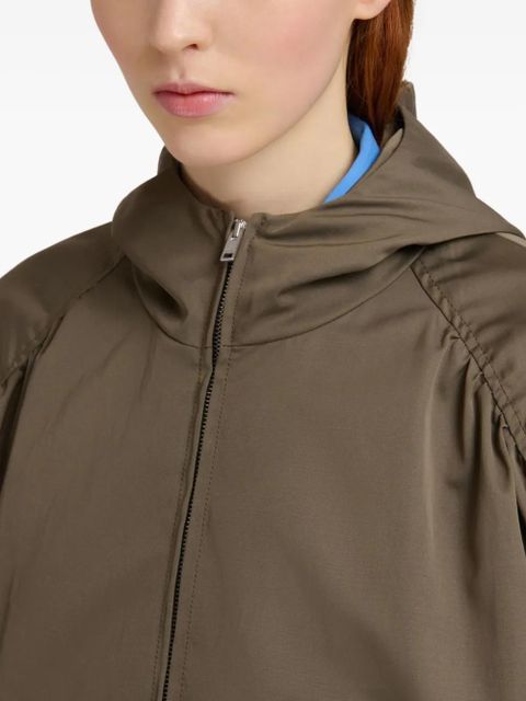 Marni hooded zip-up jacket - Brown
