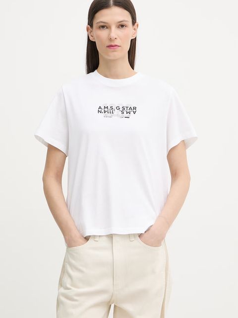 G-Star T-shirt basic damski bawełniany Inside print - zdjęcie produktu nr 2