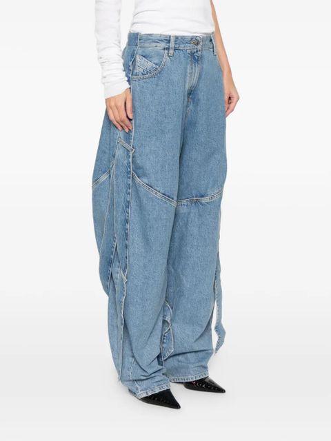 The Attico tie detail Jeans - Blue