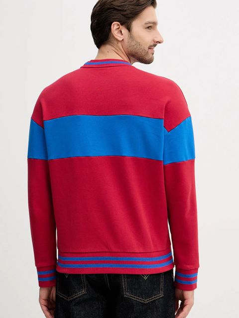 United Colors of Benetton bluza bawełniana x Stranger Things kolor bordowy z nadrukiem 342ZU10BA - zdjęcie produktu nr 2