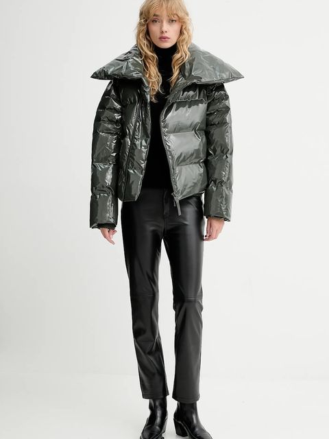 Rains kurtka 17230 Alta Vision Short Puffer Jacket kolor zielony zimowa 17230