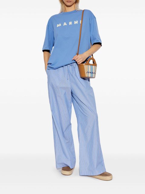 Marni cotton striped trousers - Blue