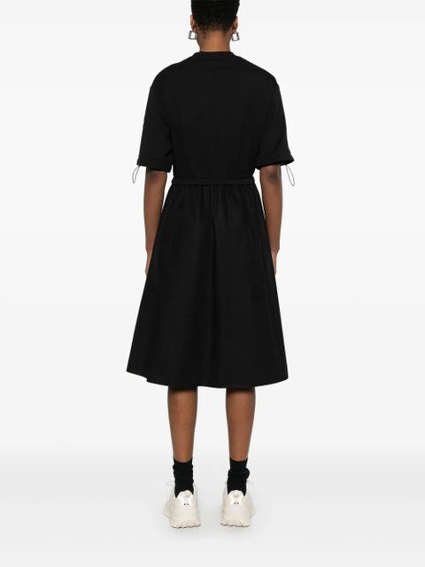 Moncler contras-panel midi dress - Black