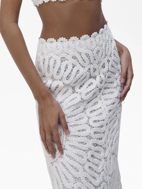 Simkhai high-waist A-line skirt - White