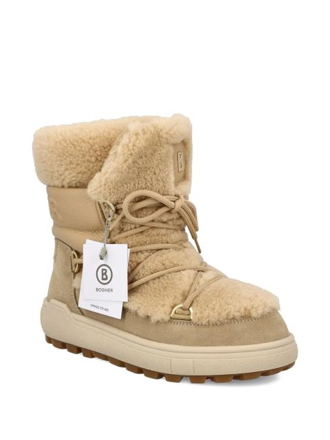 BOGNER shearling leather ankle boots - Neutrals