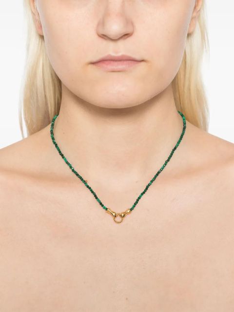 Missoma x Harris Reed In Good Hands beaded gemstone necklace - Green