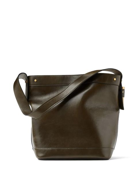 Versace Pivot large leather bucket bag - Green - zdjęcie produktu nr 2