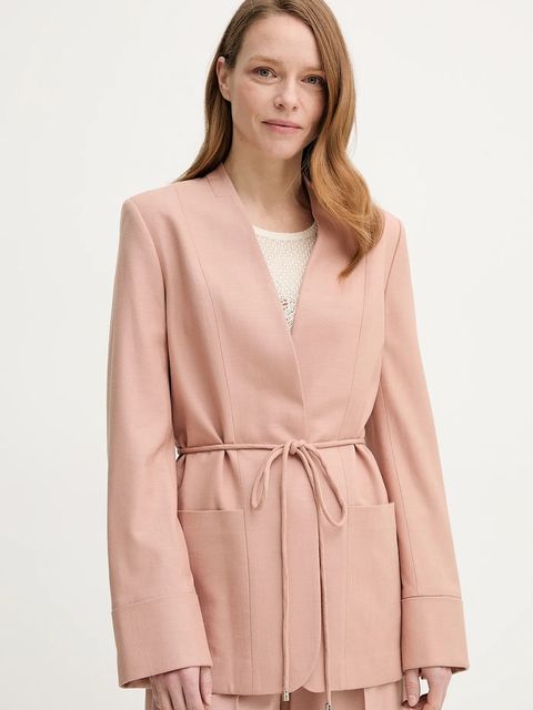 AERON marynarka SUN kolor różowy jednorzędowa gładka BL080474 - zdjęcie produktu nr 1