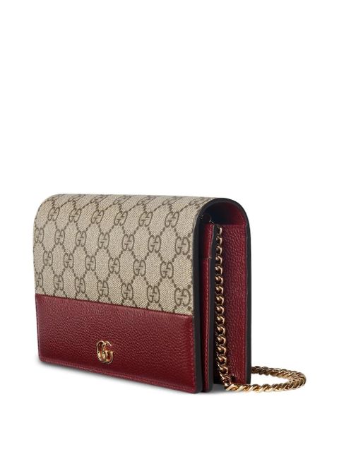 Gucci GG Marmont two-tone chain wallet - Neutrals