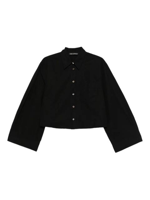 OUR LEGACY wide-sleeve cotton shirt - Black - zdjęcie produktu nr 1