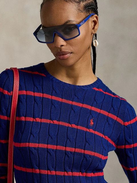 Polo Ralph Lauren sweter bawełniany damski kolor niebieski lekki 211972119