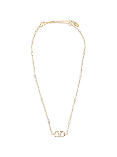 Valentino Garavani V-logo pendant necklace - Gold - zdjęcie produktu nr 1