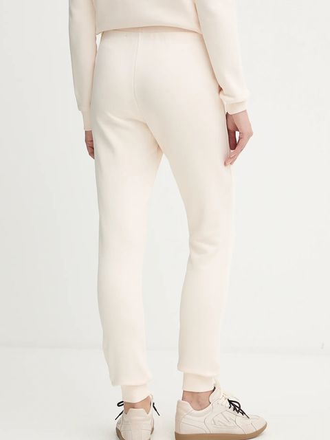 Armani Exchange spodnie damskie kolor beżowy gładkie XW000750 AF14284